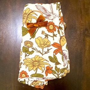 Hummingbird swaddle and matching bow